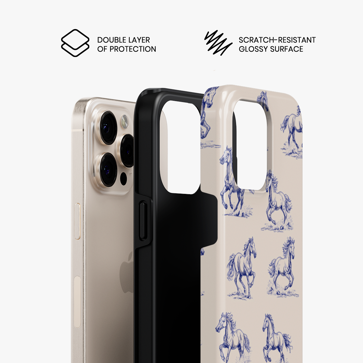 Running Horses Tough iPhone Case