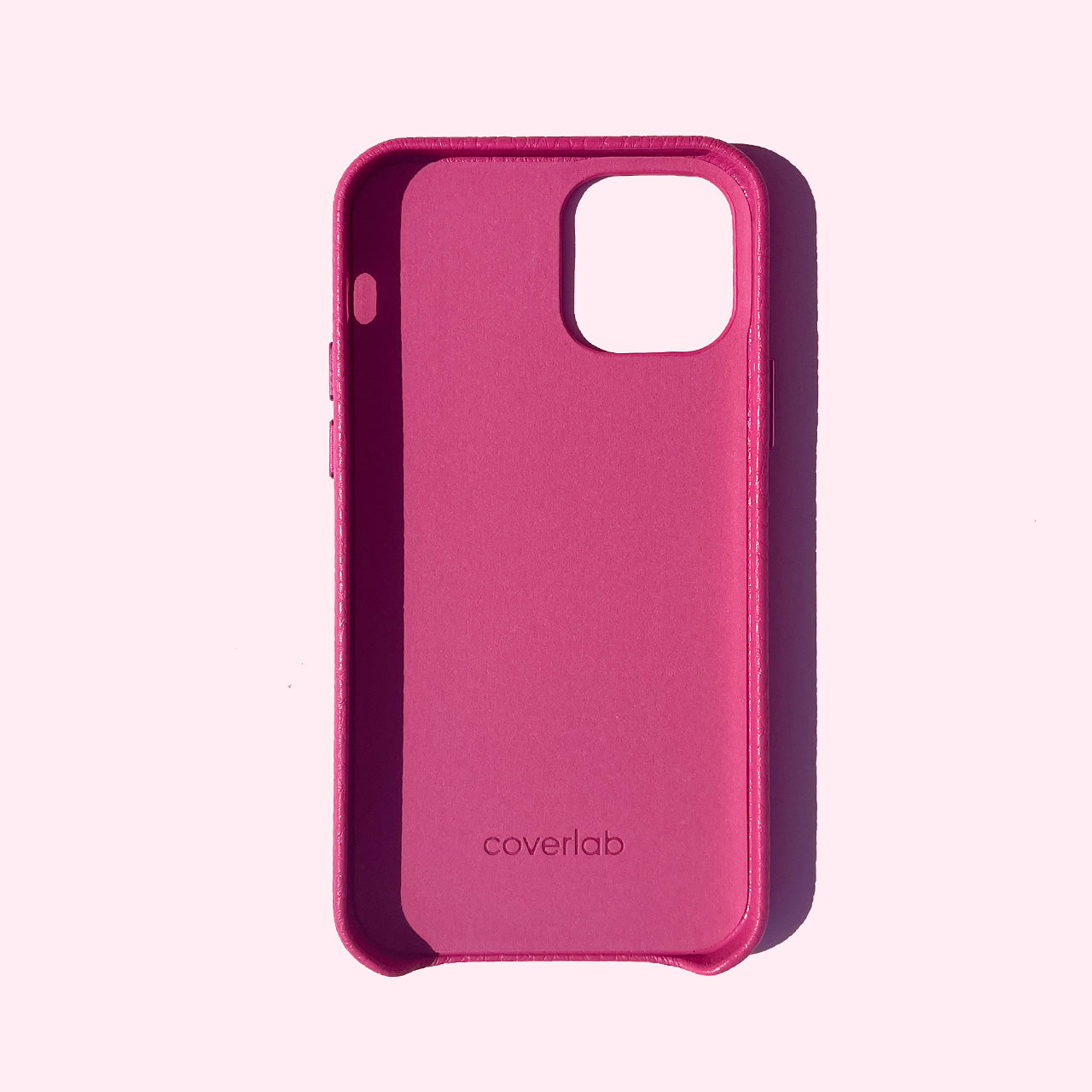 Funda de Cuero Personalizada con Sonrisa Fucsia