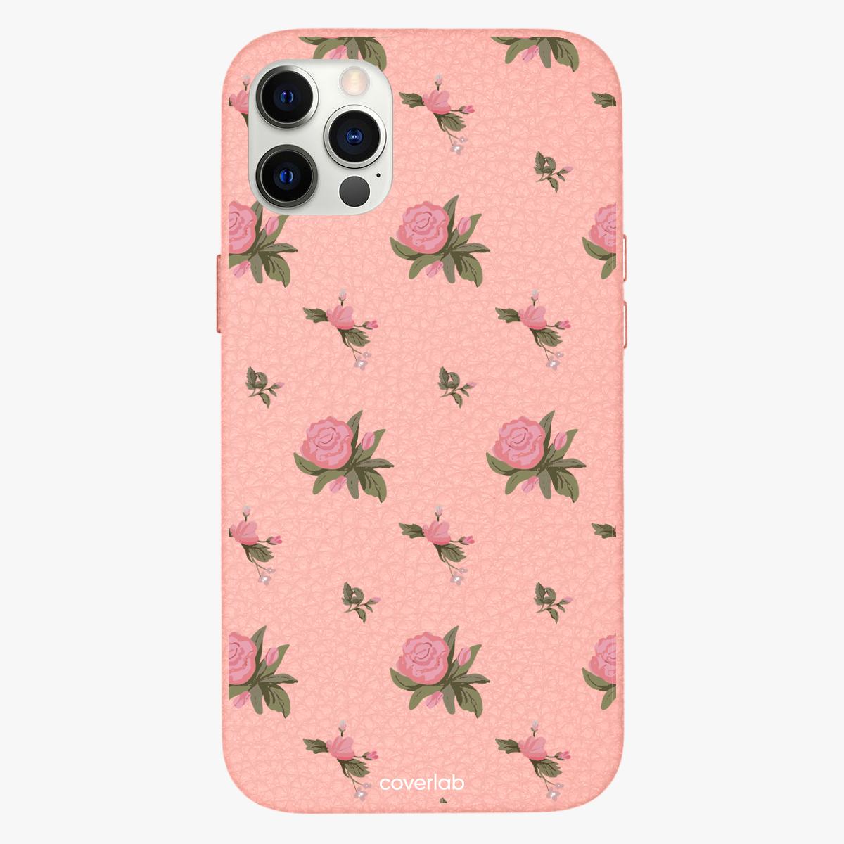 Cover in pelle personalizzata con Fiori Romantici