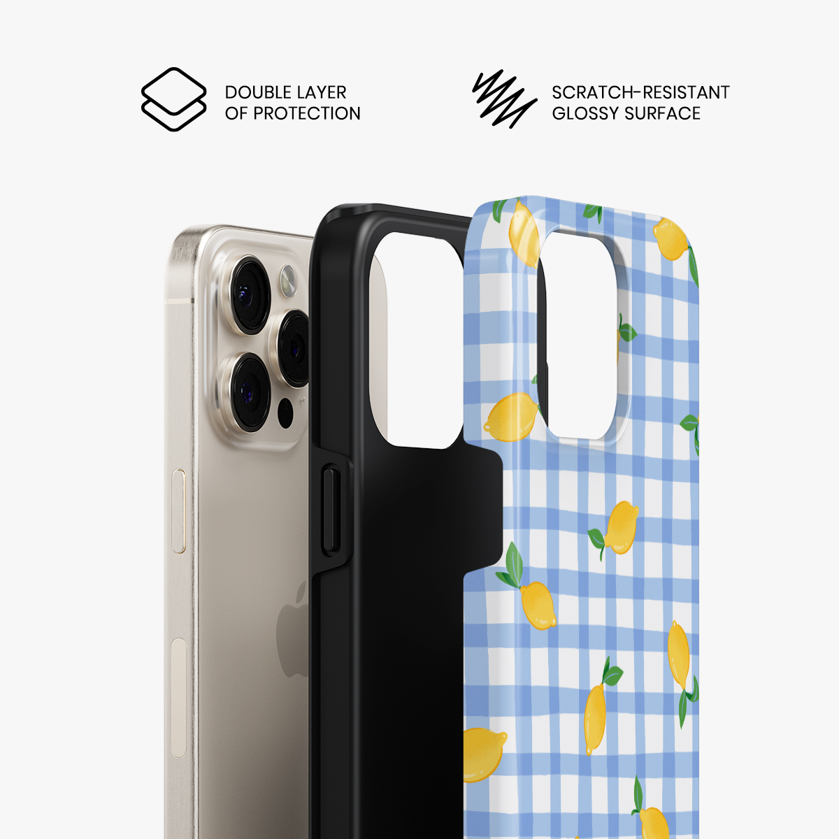 Coque Robuste pour iPhone Vichy Lemons