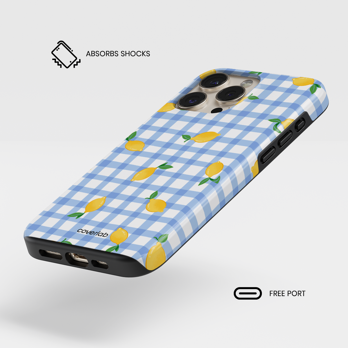 Coque Robuste pour iPhone Vichy Lemons