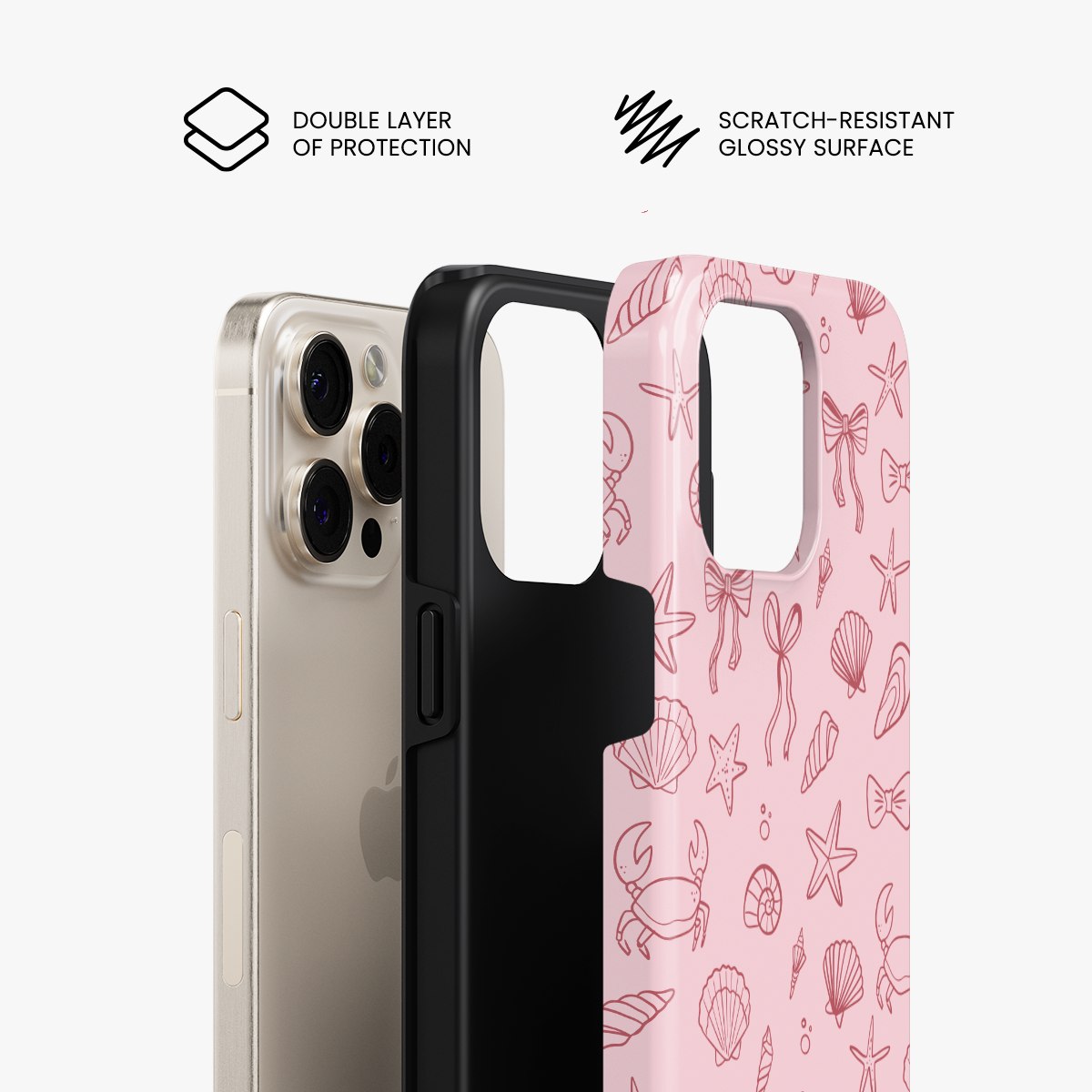 Secret Beach Pink Tough iPhone Case